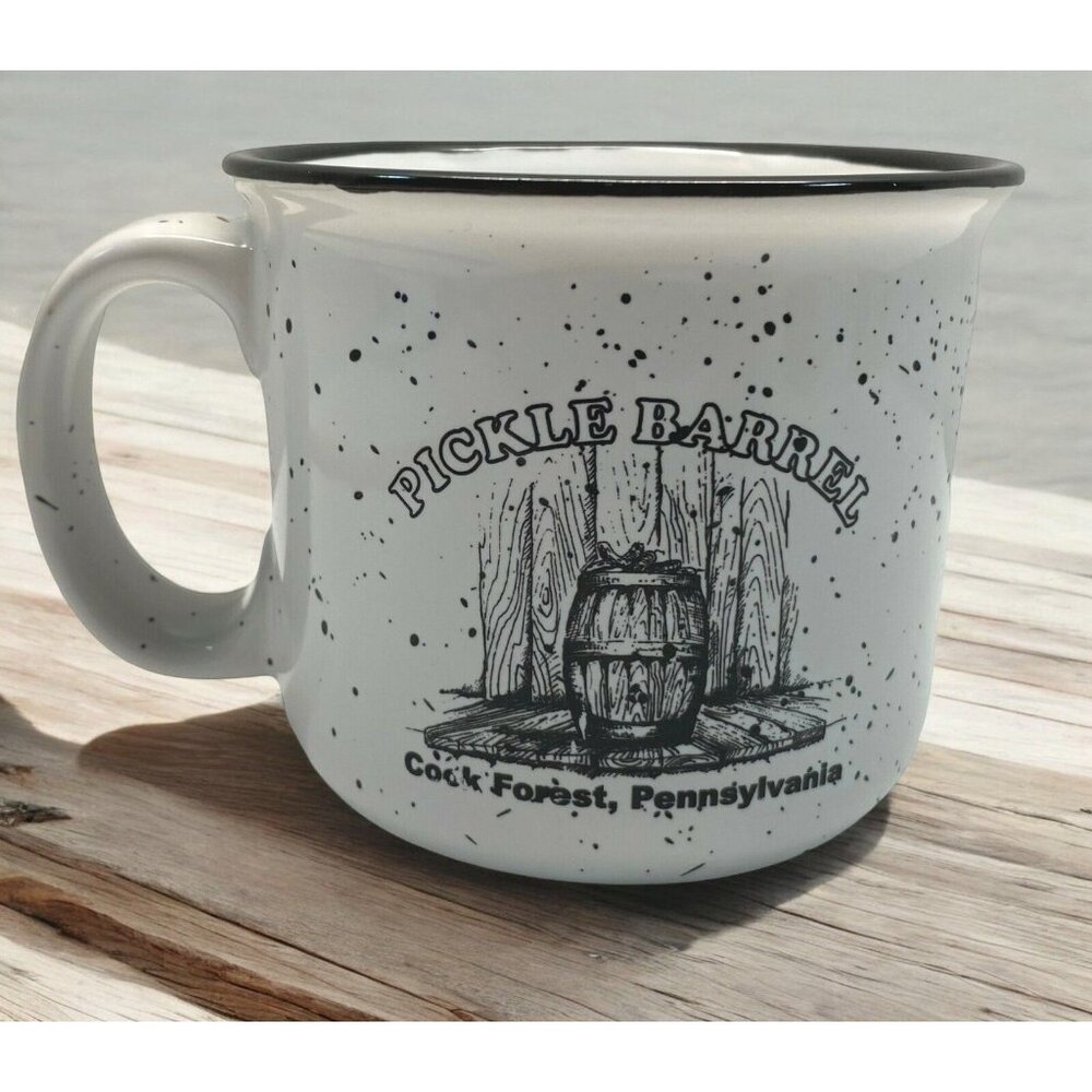 The Pickle Barrel Restaurant Campfire Style Enamel Mug Cook Forest Pennsylvania